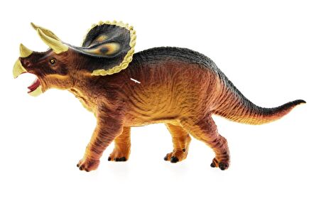 Yumuşak Plastik Dinozor Figür - Triceratops