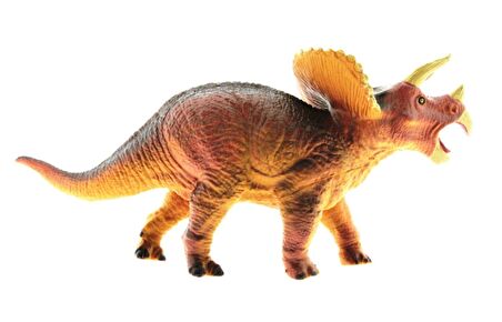 Yumuşak Plastik Dinozor Figür - Triceratops