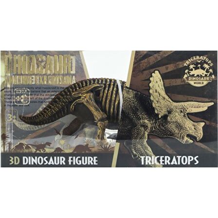 Sert Plastik Dinozor Figürü Triceratops