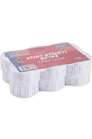 Motex Etiket 12x21 Mm Beyaz Çizgili 12'li