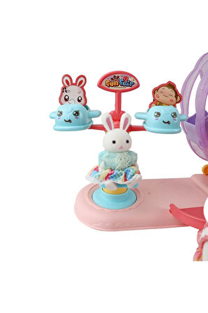 Sihirli Bir Dünya Bay Dreamy Tavşan Ailesi Eğlenceli Dönme Dolap Seti
