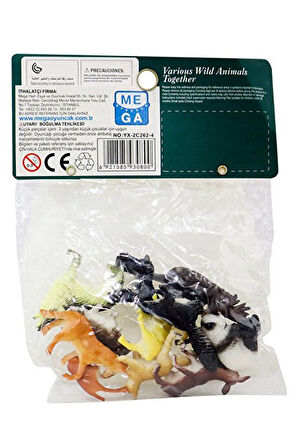 12 Parça Vahşi Hayvanlar Seti ile Evde Safari Zamanı!