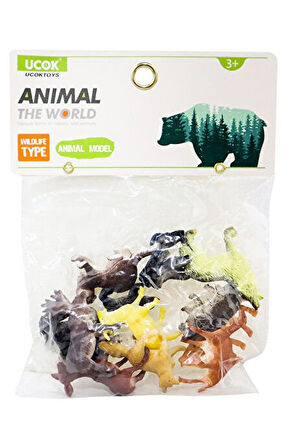 12 Parça Vahşi Hayvanlar Seti ile Evde Safari Zamanı!