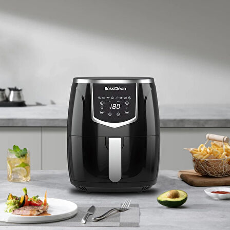 Rossclean 5.5 lt Yağsız Airfryer Siyah