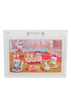 Mini Tavşan Bebek Arabası ve Bebek Bakımı Oyun Seti!
