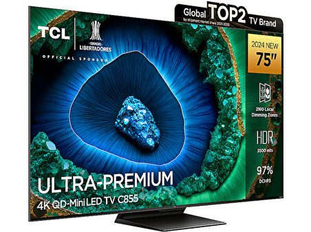 TCL 75C855 75 inç 189 Ekran Premium QD-Mini 4K LED TV