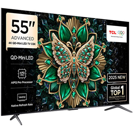 TCL 55C6K 4K UHD QD-MINILED 55" 144HZ GOOGLE TV