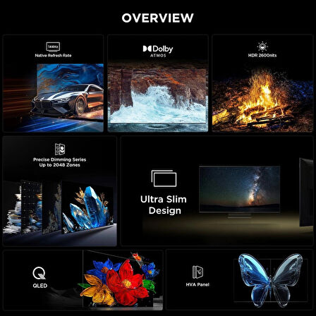 TCL 65Q7C 65'' 4K QD-Mini LED Google TV | 144Hz, HDR10+, Dolby Vision IQ, HDMI 2.1, Bluetooth 5.4