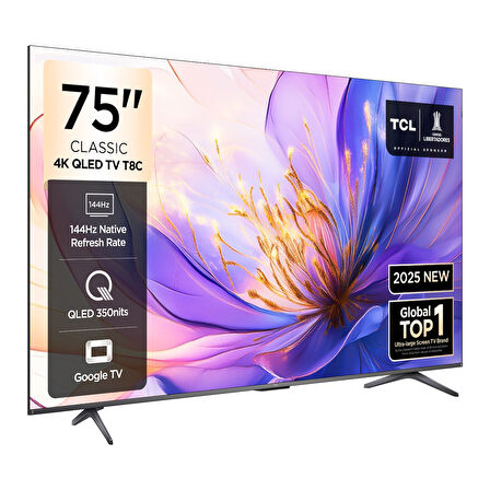 TCL 75T8CGTV 4K QLED 75" 144HZ GOOGLE TV
