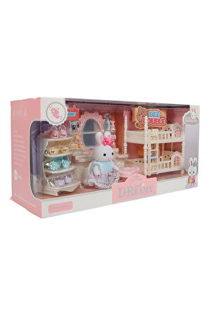 Mini Tavşan Ailesi Yatak Odası Seti - Tatlı Rüyaların Adresi!