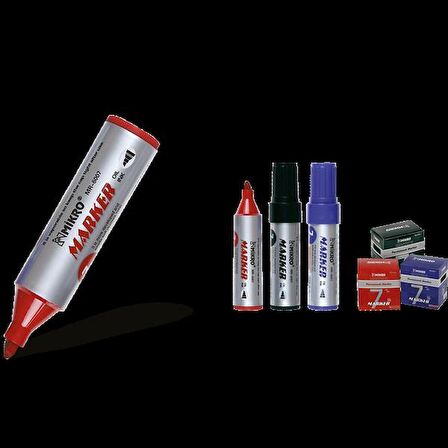 Mikro Markör Permanent Jumbo 7 Mm Siyah Mr 6007   12'li Paket / Mikro