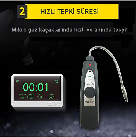 DUOYI DY5750B Soğutucu & Buzdolabı & Havalandırma Gaz Kaçak Dedektörü