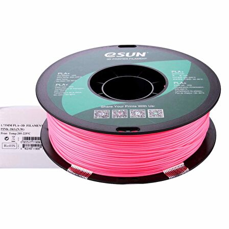 eSUN PLA+ Filament Pembe 1.75mm 1kg Standart