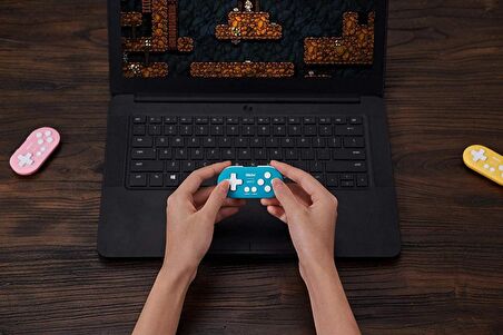 8Bitdo Zero 2 Bluetooth Oyun Kolu Nintendo Switch, PC, Mac Os, Android Turkuaz