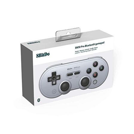 8Bitdo Sn30 Pro Bluetooth Kablosuz Oyun Kolu (Gray Edition) - Nintendo Switch Oled Lite