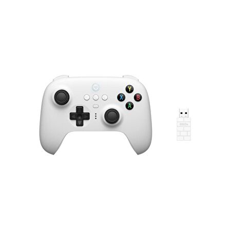 8Bitdo Ultimate 2.4G Controller Ve Şarj Dock - Beyaz, Windows, Android PC Ipad Uyumlu