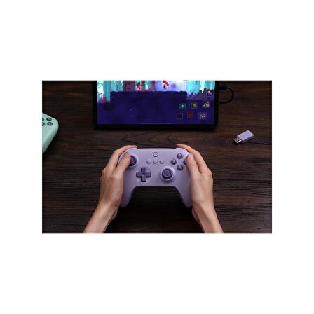 8Bitdo Ultimate C 2.4g Kablosuz Controller, Windows PC, Android, Steam Deck & Raspberry Pi Lila Mor