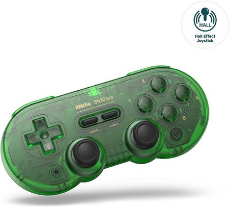 8Bitdo Sn30 Pro Bluetooth Kablosuz Hall Effect Oyun Kolu Jade Yeşil- Nintendo Switch/Switch 2, PC, macOS, Android, Steam Deck & Raspberry Pi
