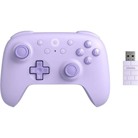 8Bitdo Ultimate 2C Kablosuz 2.4G Oyun Kolu PC Android Hall Effect Joystick Purple