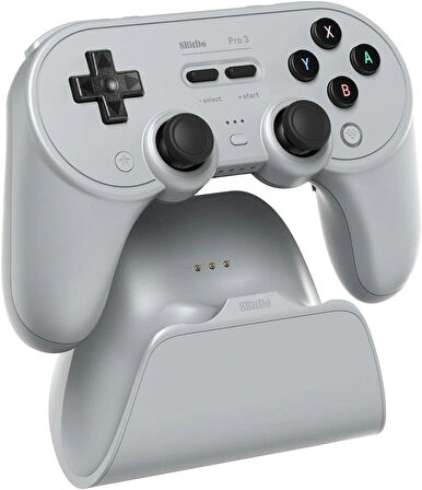 8Bitdo Pro 3 TMR Joystick Hall Effect Triggers Bluetooth Controller Nintendo Switch Kablosuz Oyun Kolu , PC, macOS, Android, Steam & Raspberry Pi Grey