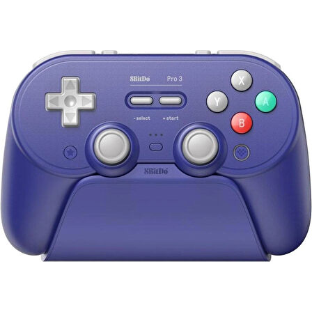 8Bitdo Pro 3 TMR Joystick Hall Effect Triggers Bluetooth Controller Nintendo Switch 2 Kablosuz Oyun Kolu , PC, macOS, Android, Steam & Raspberry Pi Purple