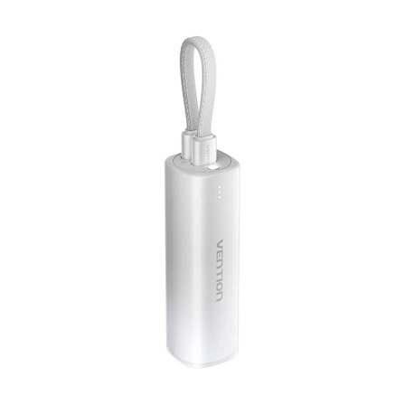 Vention 5000mAh 20W Mini Powerbank USB-C ve Lightning Çıkışlı Dahili Askı Kablolu Yıldız Grisi - FHW