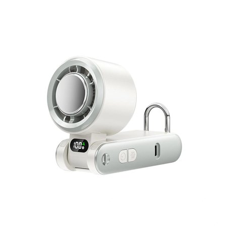 Vention USB 5V Yüksek Hızlı Şarjlı El Fanı, Süperiletken Metal Soğutma Panelli, 13000 RPM Turbofan, 100 Kademeli Ayarlanabilir Hız, Beyaz LED Ekranlı, 180° Katlanabilir Taşınabilir Cep Vantilatörü, Beyaz - PBC