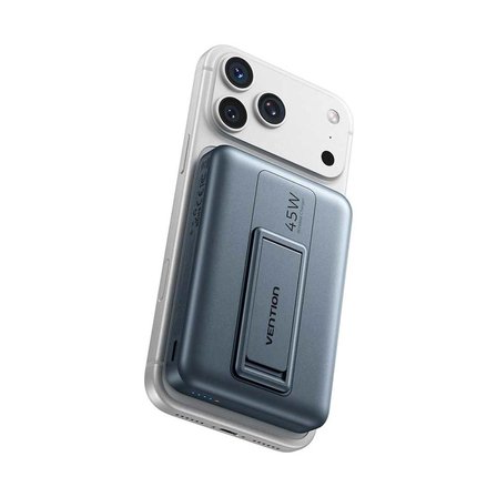Vention 10000mAh 45W Qi2.2 MagSafe Uyumlu Powerbank Katlanabilir Stantlı ve Hızlı Şarjlı Yıldız Grisi - FKU