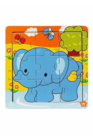 Minik Eller için Büyük Eğlence: 9 Parça Ahşap Mini Puzzle