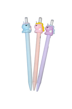 Unicorn Figürlü Pastel Renkli 0.7 mm Uçlu Versatil Kalem (1 Adet)