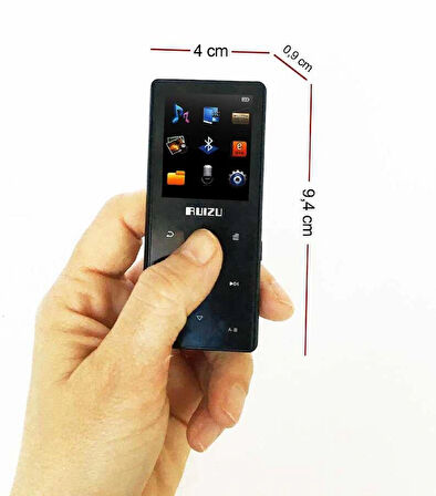 Ruizu D29 HiFi Metal Gövdeli Bluetooth MP3 Çalar 8GB