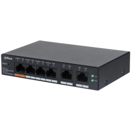 DAHUA CS4006-4ET-60, 4 Port, Megabit, PoE 60W, 2 Port Uplink, Cloud Yönetilebilir, Switch