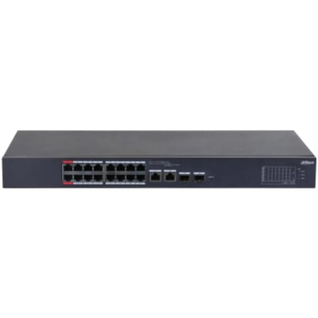 DAHUA CS4218-16ET-135, 16 Port, Megabit, PoE 135W, 2 Port SFP Gigabit Combo, Cloud Yönetilebilir, Switch