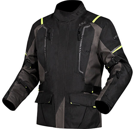 LS2 NARVIK MONT GRİ-SİYAH-NEON SARI
