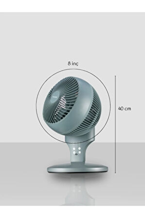 8'' 360 Derece Salınımlı Uzaktan Kumandalı Dokunmatik Ekran 40 cm Zaman Ayarlı Masaüstü Vantilatör