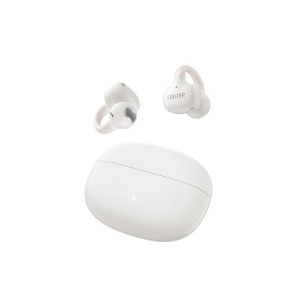 Edifier Comfo Q Bluetooth 5.4 OpenEar TWS Kablosuz Kulaklık – 32 Saat Pil, IP56, AI Çağrı Gürültü Azaltma - Beyaz