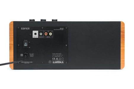 Edifier D12 70W RMS Bluetooth 5.0 Entegre Masaüstü Stereo Hoparlör – RCA/AUX Girişli, Uzaktan Kumandalı - Kahverengi