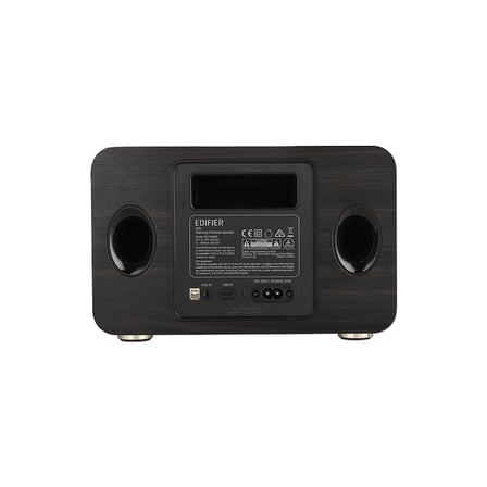 Edifier D32 60W RMS Bluetooth 5.3 Wi-Fi AirPlay Destekli Taşınabilir Kablosuz Masaüstü Hoparlör – Hi-Res Audio, USB-C/AUX - Ceviz Kahvesi
