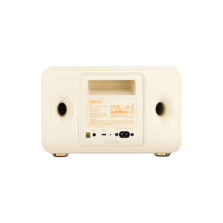 Edifier D32 60W RMS Bluetooth 5.3 Wi-Fi AirPlay Destekli Taşınabilir Kablosuz Masaüstü Hoparlör – Hi-Res Audio, USB-C/AUX - Beyaz