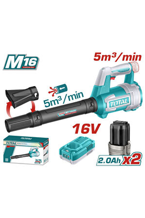 Total LI-ION ÇİFT AKÜLÜ 16V HAVA ÜFLEME MAKİNASI TABLI168082E Yüksek Kalite