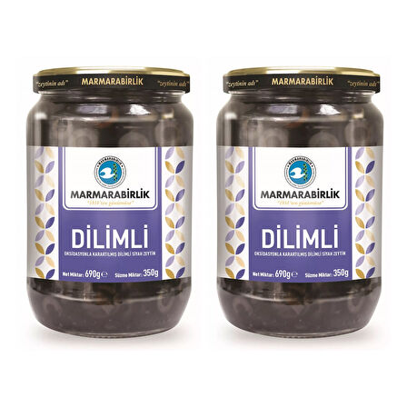 Marmarabirlik Dilimli Siyah Zeytin 350 gr x 2 Adet