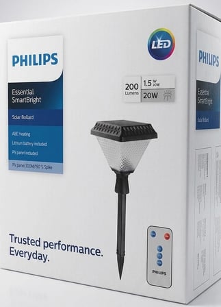 Philips Essential SmartBright Solar Saplamalı 20W 4000K Günışığı Uzaktan Kumandalı Dış Mekan Bahçe Armatürü