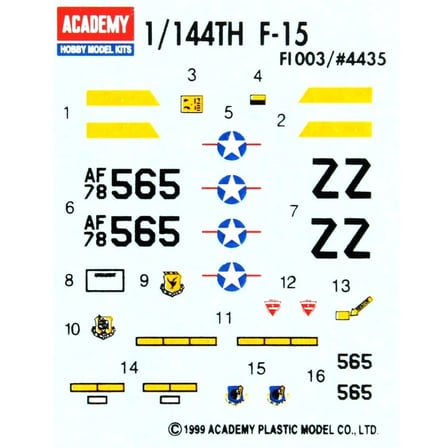Academy F-15 Eagle Askeri Araç Maketleri 1/144 Gri