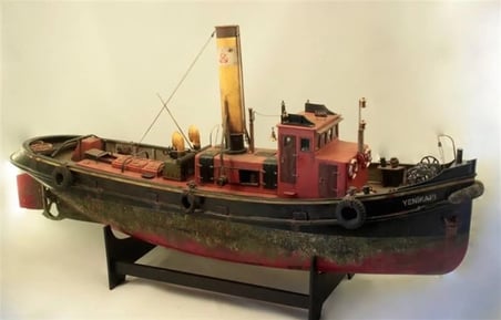 1/24 Yenikapı Römorkörü RC Dönüşebilir Ahşap Tekne Maketi, Tersane Model K2401