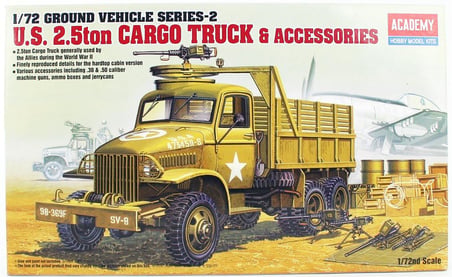 Academy U.S. 2.5 Ton Kargo Kamyonu Maket Seti 1/72 Ölçek
