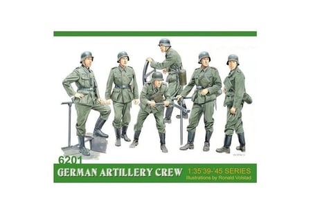 Dragon 6201 1/35 Alman Topçu Mürettebatı Asker Figür Maketi