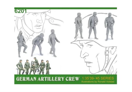 Dragon 6201 1/35 Alman Topçu Mürettebatı Asker Figür Maketi