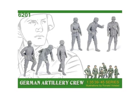 Dragon 6201 1/35 Alman Topçu Mürettebatı Asker Figür Maketi