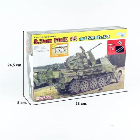 1/35 Sd.Kfz.7 w/3.7cm FlaK 43 Uçaksavar Kamyonu Maketi, Dragon 6553