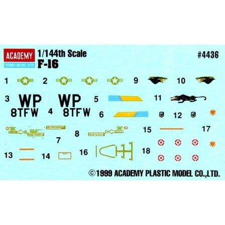 1/144 F-16 Fighting Falcon Uçak Maketi, Academy 12610